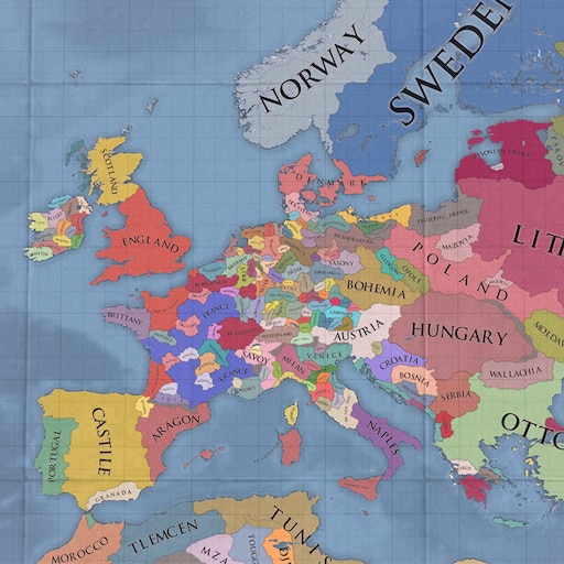 EU4 Europe Starting Map